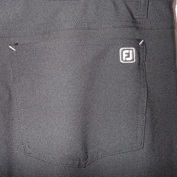 FJ FootJoy Men's Athletic Fit Performance Stretch Gold Pants Black Size 36/32 - Picture 3 of 8